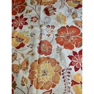 Garden Floral Fabric Tablecloth 60"x84" Rectangle Summer Kitchen Linens Retro